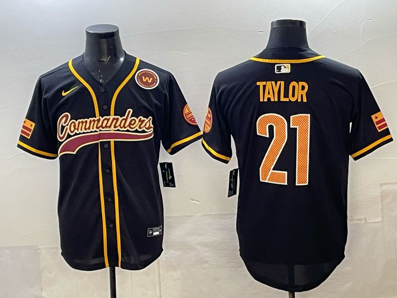 Men 2025 Nike Washington Commanders #21 Taylor Black 3th generation Joint Name Limited NFL Jersey 008->washington commanders->NFL Jersey